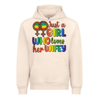 Sandshell Just A Girl Who Loves Her Wifey Urban Hoodie - BundleAndBundleShop