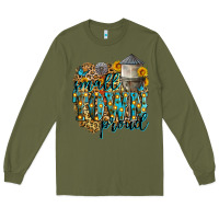 Army Green small town proud Long Sleeve Tee - Zillion Design Studio