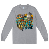 Heather Grey small town proud Long Sleeve Tee - Zillion Design Studio