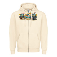 Sandshell western farm trucks farm animals Zipper Hoodie - FaDigitalArtStudio
