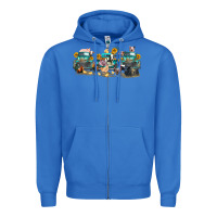 True Royal western farm trucks farm animals Zipper Hoodie - FaDigitalArtStudio