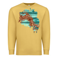 Antique Gold wood leather patch Premium Sweatshirt - AdoDesignShop