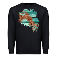 Black wood leather patch Premium Sweatshirt - AdoDesignShop