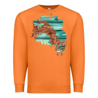 Carrot wood leather patch Premium Sweatshirt - AdoDesignShop