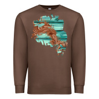 Chestnut wood leather patch Premium Sweatshirt - AdoDesignShop