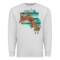 Dove Grey wood leather patch Premium Sweatshirt - AdoDesignShop