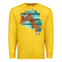 Lemon wood leather patch Premium Sweatshirt - AdoDesignShop
