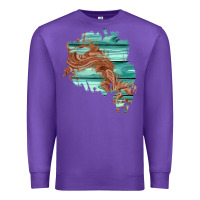 Purple wood leather patch Premium Sweatshirt - AdoDesignShop
