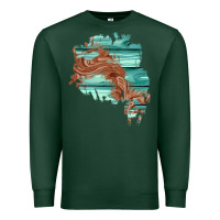 Sports Green wood leather patch Premium Sweatshirt - AdoDesignShop