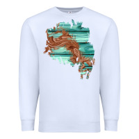 White wood leather patch Premium Sweatshirt - AdoDesignShop