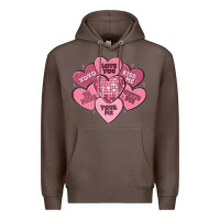 Coffee valentines conversation hearts Premium Hoodie - MaliasSmallBusiness