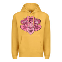 Mustard valentines conversation hearts Premium Hoodie - MaliasSmallBusiness