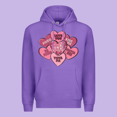Valentines Conversation Hearts Premium Hoodie Designed By Maliassmallbusiness