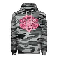 Slate Camo valentines conversation hearts Premium Hoodie - MaliasSmallBusiness