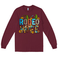 Burgundy rodeo wife Long Sleeve Tee - Zillion Design Studio