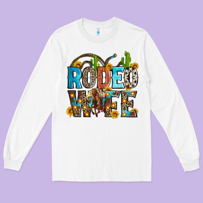 Rodeo Wife Long Sleeve Tee Designed By Zillion Design Studio