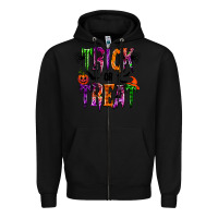 Black trick or treat Zipper Hoodie - RacoonDesign