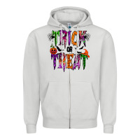 Dove Grey trick or treat Zipper Hoodie - RacoonDesign