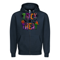 Navy trick or treat Zipper Hoodie - RacoonDesign