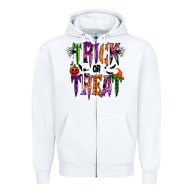 Trick Or Treat Zipper Hoodie by RacoonDesign | Teevron