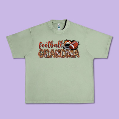 Urban Heavy Tee football grandma with leopard
