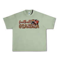 Oil Green football grandma with leopard Urban Heavy Tee - texasbilliewilder