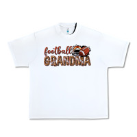 White football grandma with leopard Urban Heavy Tee - texasbilliewilder
