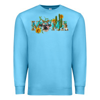 Ocean Blue western mama cow Premium Sweatshirt - Artiststas