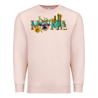 Pale Pink western mama cow Premium Sweatshirt - Artiststas