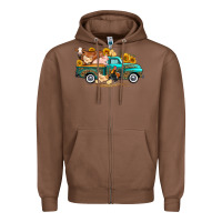 Chestnut western farm truck farm animals Zipper Hoodie - FaDigitalArtStudio