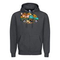 Smoke western farm truck farm animals Zipper Hoodie - FaDigitalArtStudio