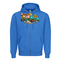 True Royal western farm truck farm animals Zipper Hoodie - FaDigitalArtStudio