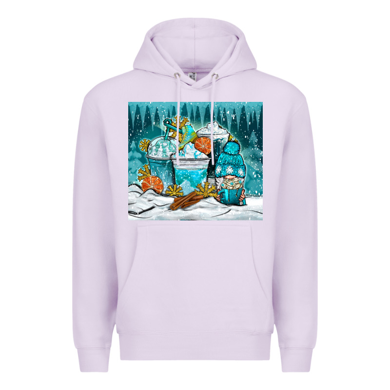 Winter Coffee Cups With Gnome Premium Hoodie by NancyCooperArtShop | Teevron
