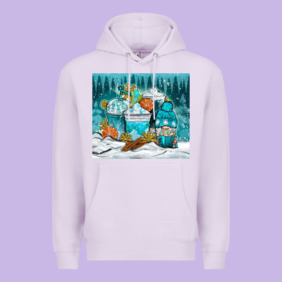 Winter Coffee Cups With Gnome Premium Hoodie Designed By Nancycooperartshop