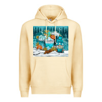 Pina Colada winter coffee cups with gnome Premium Hoodie - NancyCooperArtShop