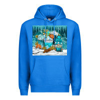 True Royal winter coffee cups with gnome Premium Hoodie - NancyCooperArtShop