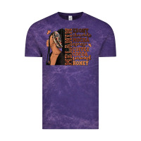 Cloud Purple Melanin many shades of brown afro woman Vintage Tee - RanaPortraitStore