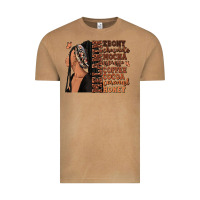 Melanin Many Shades Of Brown Afro Woman Vintage Tee | Teevron