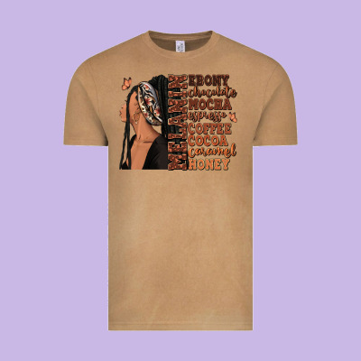 Vintage Tee Melanin many shades of brown afro woman
