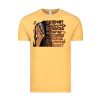 Vintage Mustard Melanin many shades of brown afro woman Vintage Tee - RanaPortraitStore