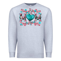 Heather Grey cherry blossoms mom Premium Sweatshirt - Artiststas