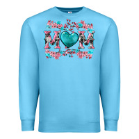 Ocean Blue cherry blossoms mom Premium Sweatshirt - Artiststas
