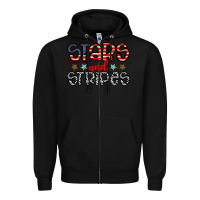 Black stars and stripes Zipper Hoodie - CowhideDigitalArt