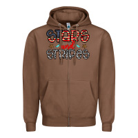 Chestnut stars and stripes Zipper Hoodie - CowhideDigitalArt
