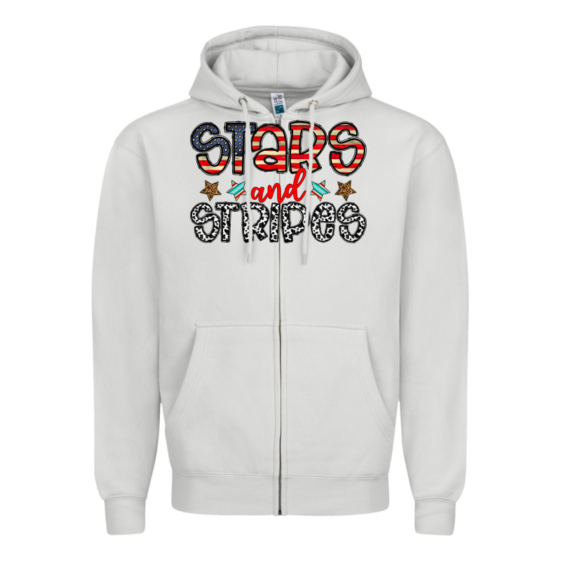 Stars And Stripes Zipper Hoodie by CowhideDigitalArt | Teevron