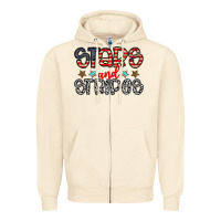 Sandshell stars and stripes Zipper Hoodie - CowhideDigitalArt