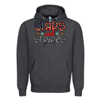 Smoke stars and stripes Zipper Hoodie - CowhideDigitalArt
