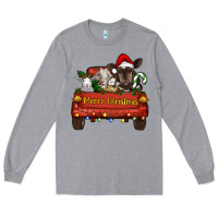 Merry Christmas Truck Animals Long Sleeve Tee | Teevron