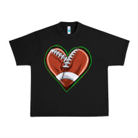 Black football heart Urban Heavy Tee - texasbilliewilder