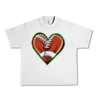 Lunar Rock football heart Urban Heavy Tee - texasbilliewilder